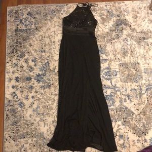 Black sparkle gown dress